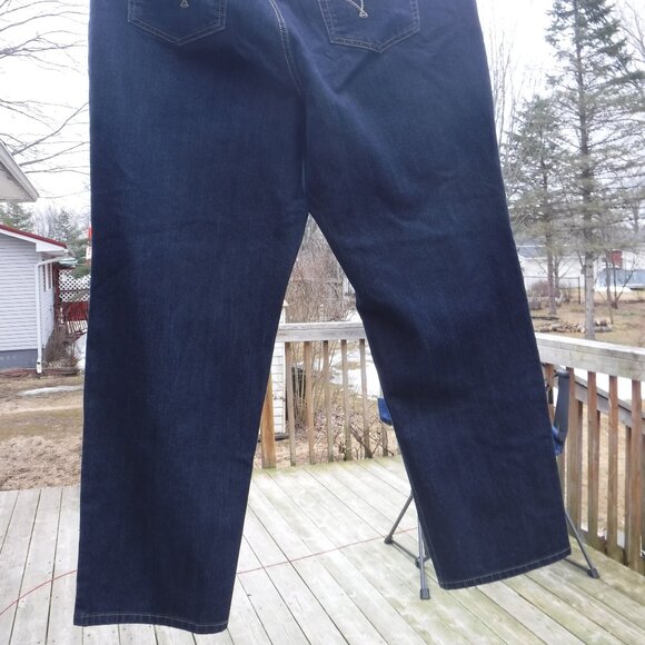 George Plus Dark rince slightly tapered Jeans size 22 Wide - Picture 3 of 6